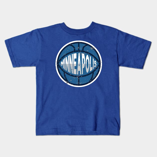 Minneapolis Basketball 1 Kids T-Shirt by HooPet